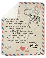 To My Daughter - Mom Sherpa Fleece Blanket tile