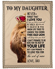 To My Daughter - Dad Large Fleece Blanket - 60" x 80" front