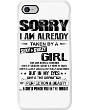October Sexy And Crazy Girl Phone Case tile