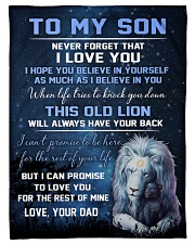 To My Son - Dad Small Fleece Blanket - 30" x 40" front