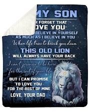 To My Son - Dad Sherpa Fleece Blanket tile