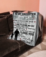 Blanket To My Daughter Small Fleece Blanket - 30" x 40" aos-coral-fleece-blanket-30x40-lifestyle-front-05