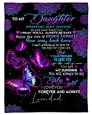To My Daughter-Dad Small Fleece Blanket - 30" x 40" front