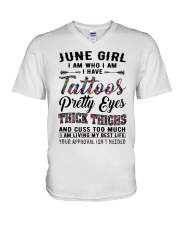 June Girl V-Neck T-Shirt tile