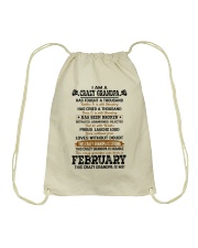 Crazy Grandpa February Drawstring Bag tile