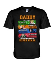 Dad Super Ninja V-Neck T-Shirt tile