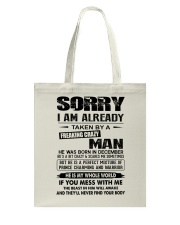 December Freaking Crazy Man Tote Bag tile