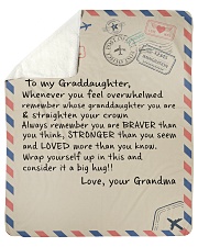 To My Granddaughter - Grandma Sherpa Fleece Blanket tile