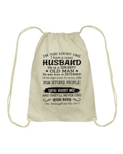December Crazy Husband Drawstring Bag tile