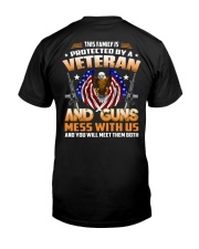Veteran and Guns Classic T-Shirt back
