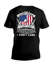 I AM A Grumpy Veterans V-Neck T-Shirt tile