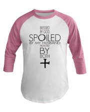Spoiled By My Husband Baseball Tee tile