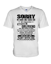 April Sorry Girlfriend V-Neck T-Shirt tile