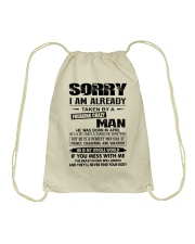 April Freaking Crazy Man Drawstring Bag tile