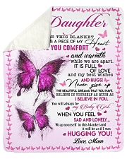 To My Daughter - Mom Sherpa Fleece Blanket tile
