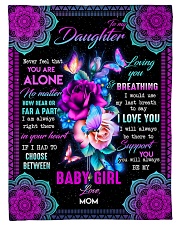 To My Daughter - Mom Small Fleece Blanket - 30" x 40" front