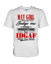 May Girl V-Neck T-Shirt tile