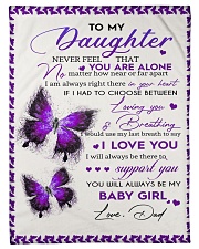 To My Daughter-Dad Small Fleece Blanket - 30" x 40" front