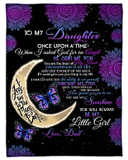 To My Daughter-Dad Small Fleece Blanket - 30" x 40" front