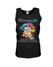 February I Am Who I Am Unisex Tank tile