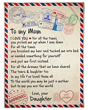 To My Mom - Daughter Small Fleece Blanket - 30" x 40" front