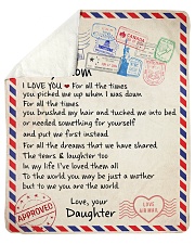 To My Mom - Daughter Sherpa Fleece Blanket tile
