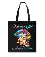 October I Am Who I Am Tote Bag tile