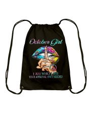 October I Am Who I Am Drawstring Bag tile