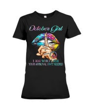 October I Am Who I Am Premium Fit Ladies Tee tile