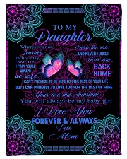 To My Daughter- Mom Small Fleece Blanket - 30" x 40" front