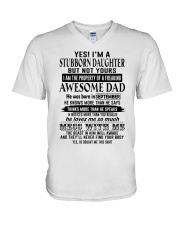 Sep Stubborn Daughter V-Neck T-Shirt tile