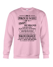 Aug Crazy Husband Crewneck Sweatshirt tile