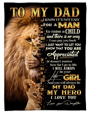 To My Dad - Daughter Small Fleece Blanket - 30" x 40" front
