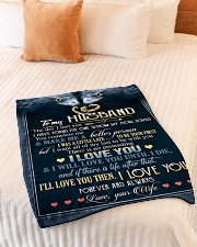 To my Husband Small Fleece Blanket - 30" x 40" aos-coral-fleece-blanket-30x40-lifestyle-front-01