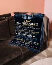 To my Husband Small Fleece Blanket - 30" x 40" aos-coral-fleece-blanket-30x40-lifestyle-front-05