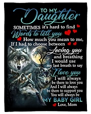 To My Daughter - Mom Small Fleece Blanket - 30" x 40" front