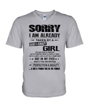Sexy and crazy girl V-Neck T-Shirt tile
