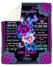 To My Daughter - Mom Sherpa Fleece Blanket tile