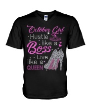 October Girl V-Neck T-Shirt tile