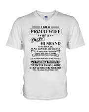 Jun Crazy Husband V-Neck T-Shirt tile