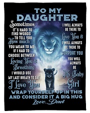 To My Daughter - Dad Small Fleece Blanket - 30" x 40" front