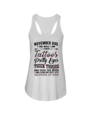 November Girl Ladies Flowy Tank tile