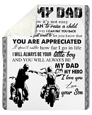 To My Dad - Son Sherpa Fleece Blanket tile