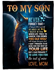 To My Son - Mom Large Fleece Blanket - 60" x 80" front