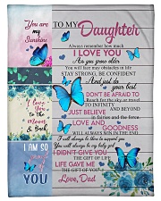To My Daughter - Dad Small Fleece Blanket - 30" x 40" front