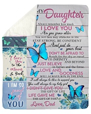 To My Daughter - Dad Sherpa Fleece Blanket tile