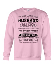 April Crazy Husband Crewneck Sweatshirt tile