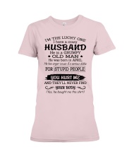April Crazy Husband Premium Fit Ladies Tee tile