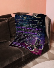 To My Mom Small Fleece Blanket - 30" x 40" aos-coral-fleece-blanket-30x40-lifestyle-front-05
