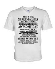 Jul Stubborn Daughter V-Neck T-Shirt tile